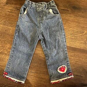 Stylish Kids Denim Jeans with Heart Patch